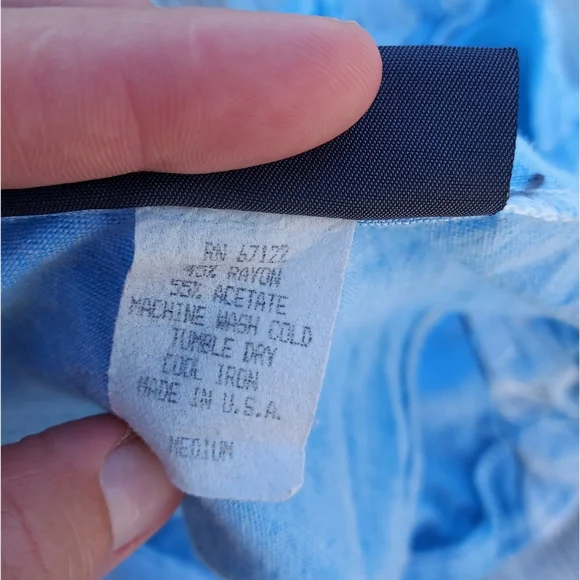 Vintage 80's 90's Brooks Atelier Baby Blue Lace Crop Top | Medium - Picture 5 of 5